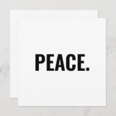 ホワイトカラーとブラックの文字ミニマリスト (正面/裏面)