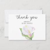 ホワイトカラ – ブライダルシャワー感謝していユー サンキューカード (正面)