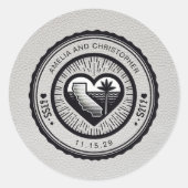 ホワイトカリフォルニアパスポート ラウンドシール (正面)