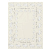 ホワイトカリブー鹿のクリスマスホリデー楽しい テーブルクロス (正面)