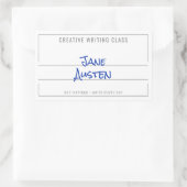 ホワイトカレッジコンポジションノートブックラベル 長方形シール (バッグ)