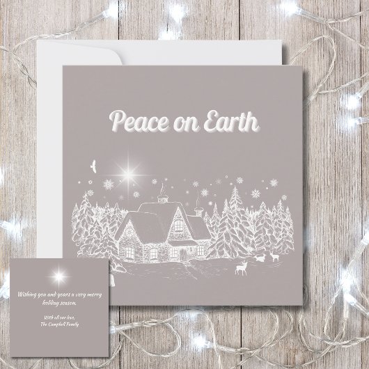 ホワイトカントリークリスマスピースオンアースカード