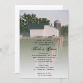 ホワイトカントリーバーンウェディングシャワー招待状 招待状 (正面/裏面)