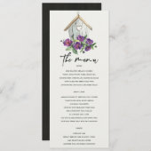 ホワイトカントリー素朴フローラバードハ結婚ウス メニュー (正面/裏面)