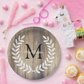 ホワイトカントリー素朴ローレルライトバーンウッド ペーパープレート (パーティー)