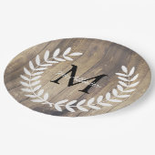 ホワイトカントリー素朴ローレルライトバーンウッド ペーパープレート (アングル)