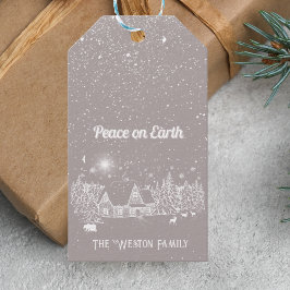 ホワイトカントリー・クリスマス・ピース・オン・アース ギフトタグ