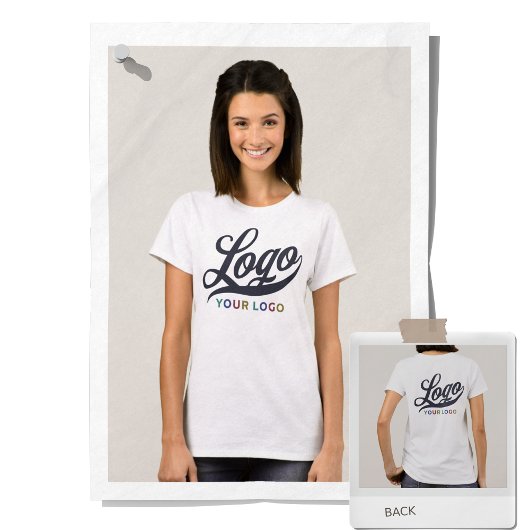 ホワイトカンパニーのロゴスワッグビジネス女性 Tシャツ