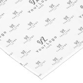 ホワイトカンパニーのロゴパターン、ビジネス展示会 ショートテーブルランナー (コーナー)