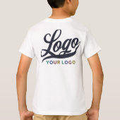 ホワイトカンパニーロゴスワッグビジネスキッズボーイズ Tシャツ (裏面)