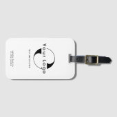 ホワイトカンパニーロゴビジネスブランドレザーストラップ ラゲッジタグ (正面横)