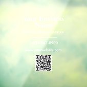 ホワイトカンパニー名ストアフロントQRコード連絡先情報 ウィンドウサイン (シート3)