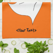 ホワイトカートゥーン幽霊 キッチンタオル (折り畳み)