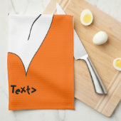 ホワイトカートゥーン幽霊 キッチンタオル (四つ折り)