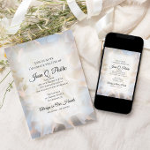 ホワイトカーネーションお祝いの生涯の記念 招待状