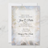 ホワイトカーネーションお祝いの生涯の記念 招待状 (正面)