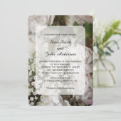 ホワイトカーネーションと赤ちゃんの息結婚の数 招待状 (スタンド正面)