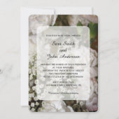 ホワイトカーネーションと赤ちゃんの息結婚の数 招待状 (正面)