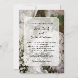 ホワイトカーネーションと赤ちゃんの息結婚の数 招待状