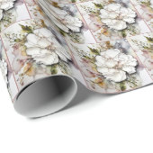 ホワイトカーネーションアルコールインクアート ラッピングペーパー (ロールコーナー)
