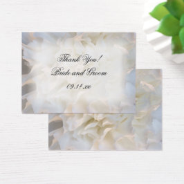 ホワイトカーネーションサンキュー結婚式の引き出物ラベル