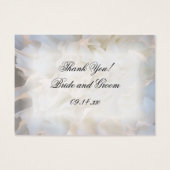ホワイトカーネーションサンキュー結婚式の引き出物ラベル (正面)