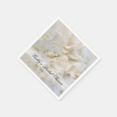 ホワイトカーネーションフローラブライダルシャワー スタンダードカクテルナプキン (角)