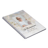 ホワイトカーネーションフローラライフ葬儀お祝い ノートブック (右側)