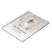 ホワイトカーネーションフローラライフ葬儀お祝い ノートブック (左側)