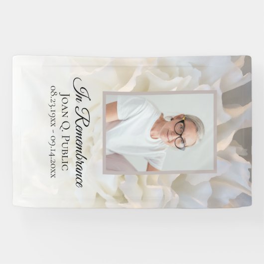 ホワイトカーネーションフローラライフ葬儀お祝い 横断幕 (横)