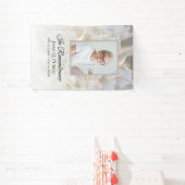 ホワイトカーネーションフローラライフ葬儀お祝い 横断幕 (インサイチュ)