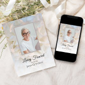 ホワイトカーネーションフローラリビング葬儀パーティー 招待状