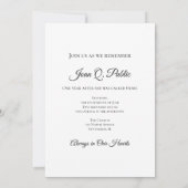 ホワイトカーネーションフローラ命日 招待状 (裏面)