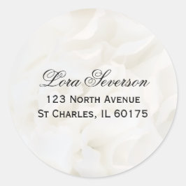 ホワイトカーネーションフローラ差出人住所 ラウンドシール