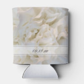 ホワイトカーネーションフローラ結婚式の引き出物 缶クーラー (裏面)