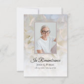 ホワイトカーネーションフローラ葬儀記念悔やみや弔慰 サンキューカード (正面)