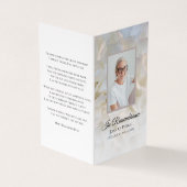 ホワイトカーネーションフローラ葬儀記念祈りの言葉 名刺 (外部)