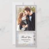 ホワイトカーネーション結婚フローラの感謝 サンキューカード (正面)