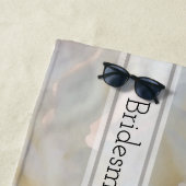 ホワイトカーネーション結婚フローラの花嫁 ビーチタオル (インサイチュ)