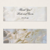 ホワイトカーネーション結婚フローラサンキューメッセージカード (正面&裏面)