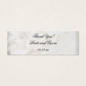 ホワイトカーネーション結婚フローラサンキューメッセージカード (正面)