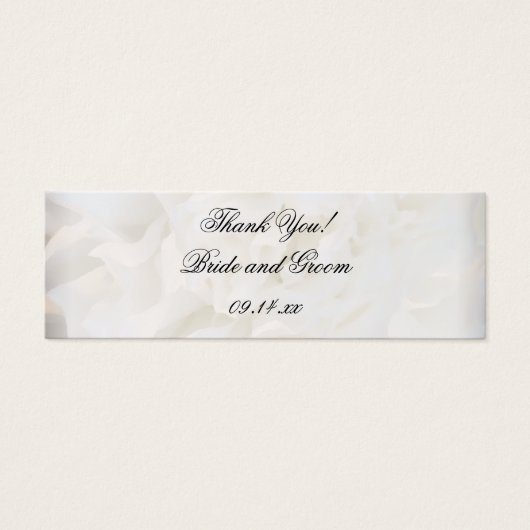 ホワイトカーネーション結婚フローラサンキューメッセージカード (正面)