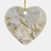 ホワイトカーネーション結婚フローラ セラミックオーナメント (裏面)