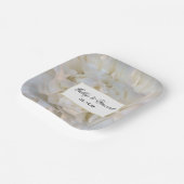 ホワイトカーネーション結婚フローラ ペーパープレート (傾斜あり)