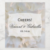 ホワイトカーネーション結婚フローラ ワインラベル (シングルラベル)