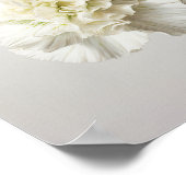 ホワイトカーネーション花芸術プリントポスター ポスター (角)