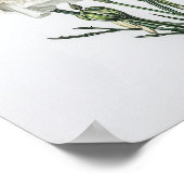 ホワイトカーネーション花芸術プリントポスター ポスター (角)