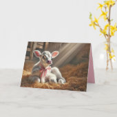 ホワイトカーフインサニーバーンドストール カード (黄色い花)