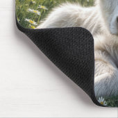 ホワイトカーフインデイジーメドウ マウスパッド (コーナー)