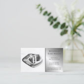 ホワイトカーモダンヘッドランプの名刺 名刺 (スタンド正面)